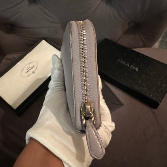 PRADA Saffian Zip Around Long Wallet Leather lavender - Picture 12 of 17